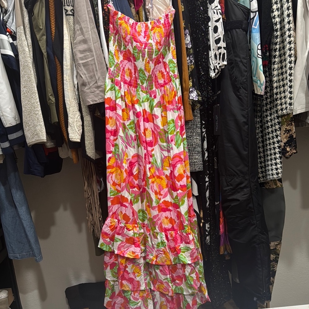 Floral Strapless Dress